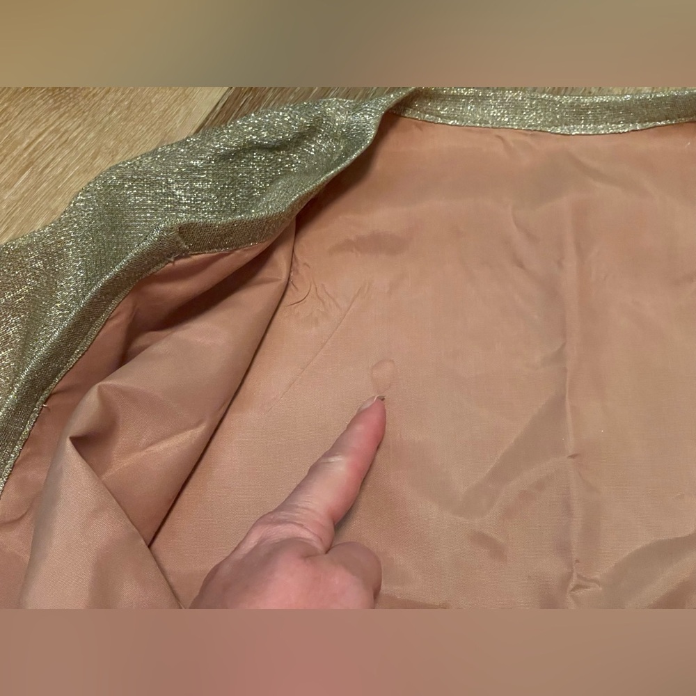1950’s VTG bombshell Cathy Gray Gold Lurex cocktail Wiggle dress & bolero Set S - Picture 17 of 17